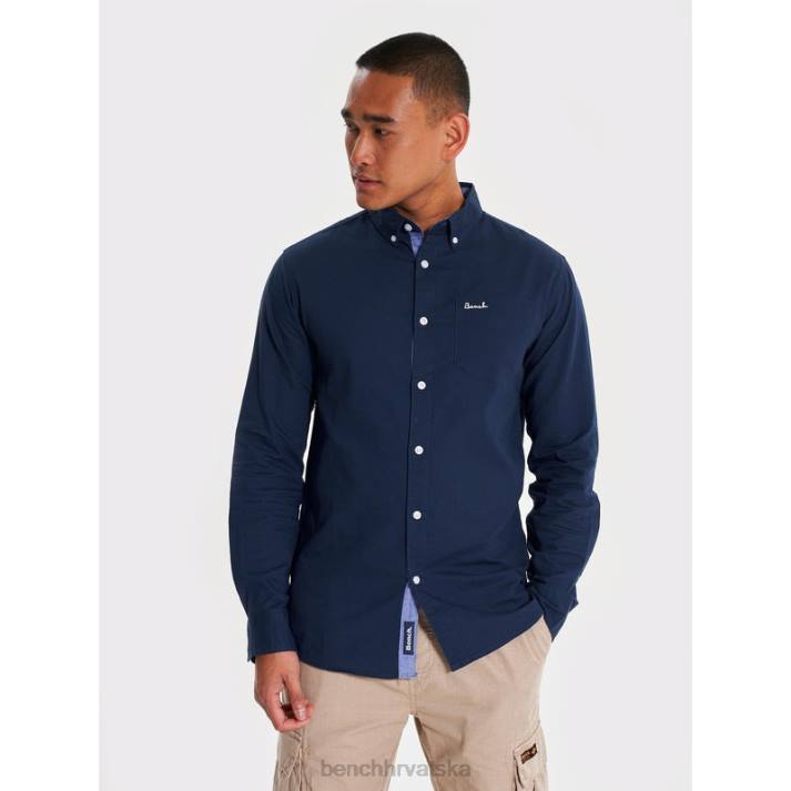 odjeća Bench muškarci oxford majica dugih rukava 8F8224 mornarica