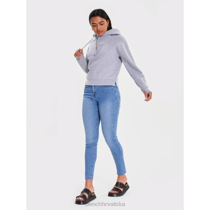 odjeća Bench žene emaline majica s kapuljačom 8F82103 sivi lapor
