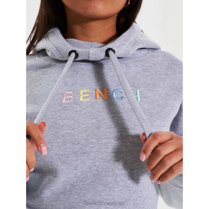 odjeća Bench žene emaline majica s kapuljačom 8F82103 sivi lapor